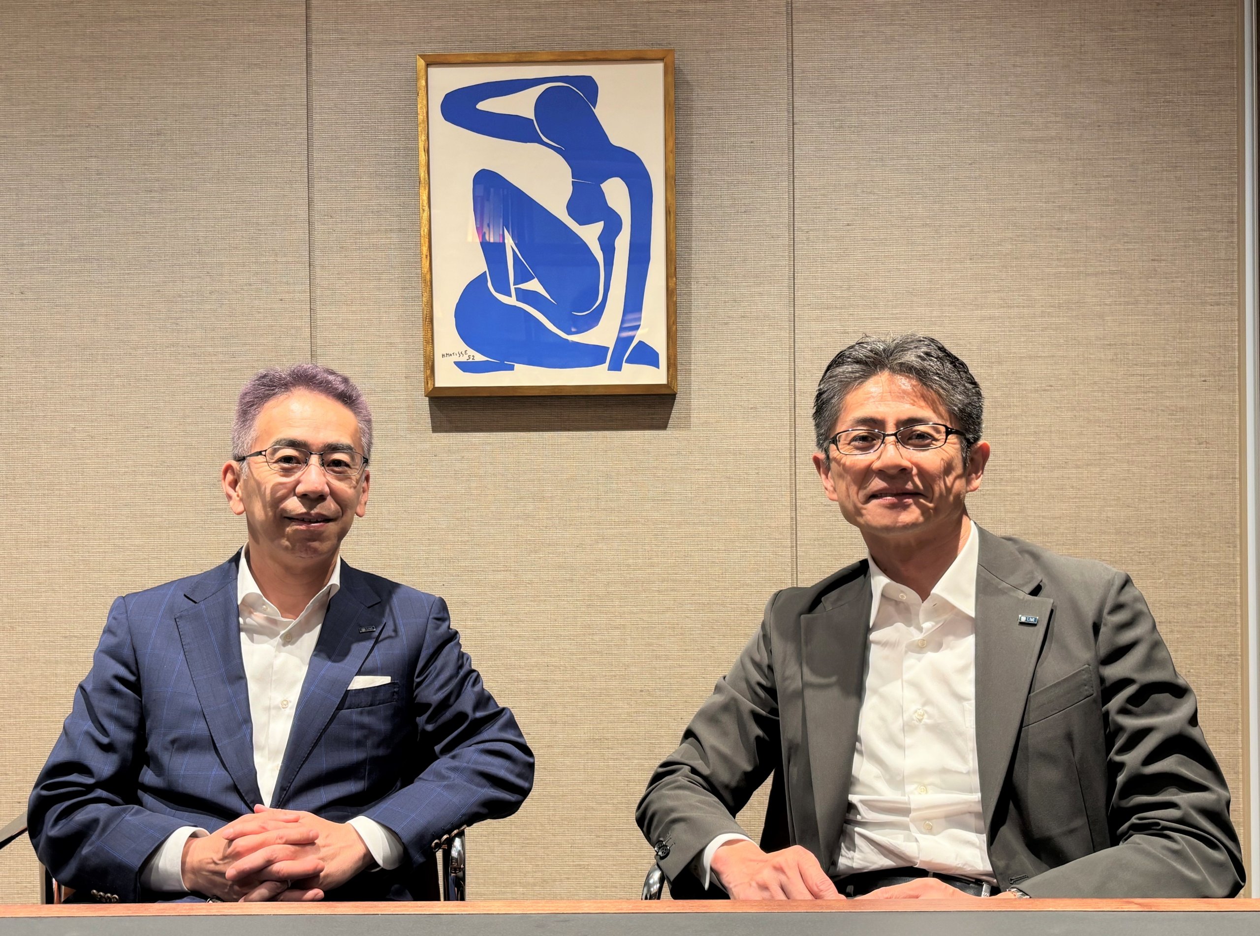 右に社長の木内さん 左に部長の渡部さん